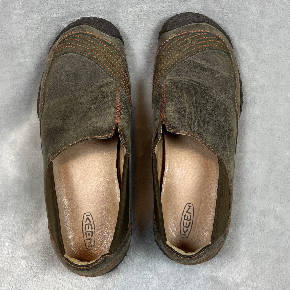 Women's Keen Leather Loafers Slip On Elastic Side US sz 8 - Picture 10 of 14